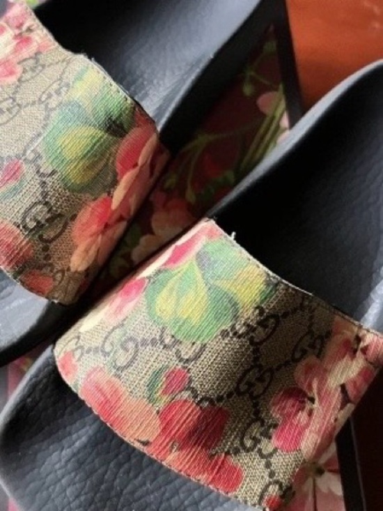 Gucci Shoes - Gucci Floral GG Canvas Slide Sandals 35 5